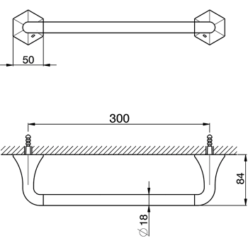 Полотенцедержатель Cisal Cherie 30 cм, хром CE09010021