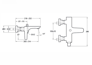 Смеситель для ванны Jacob Delafon ALEO+ E72319-CP