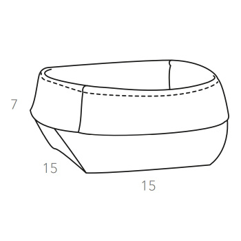 Корзина для хлеба ADJ 15x15xH7, эвкалипт/небесный 0039.60/50