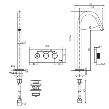 Смеситель для раковины Fima Carlo Frattini Switch On F5951CNS черный