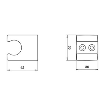Держатель для лейки неподвижный Almar Square квадратный, хром, E120002.CR