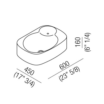 Раковина Agape Nivis 60х45х16, с 1 отв., белый ACER0763M0Z *1