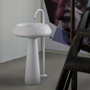 Agape Bjhon 2 Раковина 54.5 см, без отв., выпуск в пол, цвет: белый MET0563Z