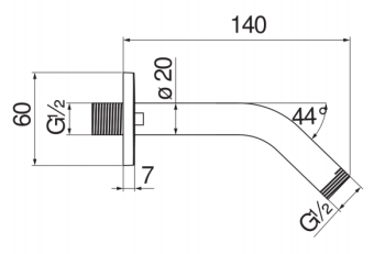 Держатель верхнего душа Nobili AD138/40CR