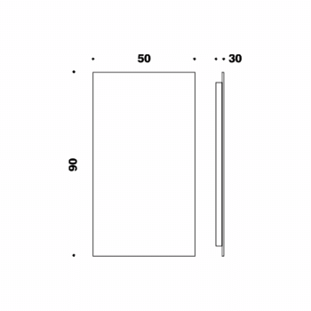 Зеркало Colombo Gallery 50x90см нержавеющая сталь B2011