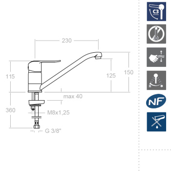 Смеситель для кухни Ramonsoler Ypsilon plus 6499