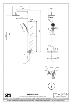 Душевая система Gessi Emporio Emporio shower 35181.299 Matte Black