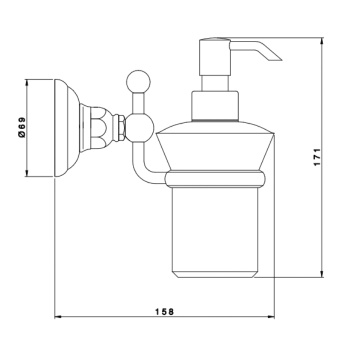 Дозатор для жидкого мыла Nicolazzi  керамический R1489CR