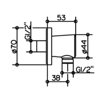 Подсоединительный элемент Keuco Edition Palais 21 54047010000 хром