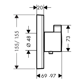 Смеситель для душа HANSGROHE Shower Select 15760670 - черный матовый