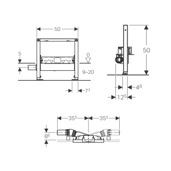 Душевой трап Geberit Duofix 111.591.00.2 H50xD50