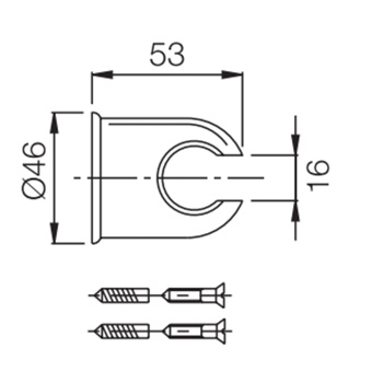 Держатель ручного душа Fima Carlo Frattini Wellness хром F2028CR