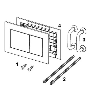 Клавиша смыва Tece Tecenow 9240417 белый