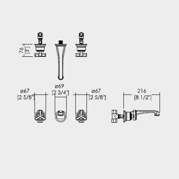 Смеситель для раковины Devon&Devon Tribeca TRB533NK никель