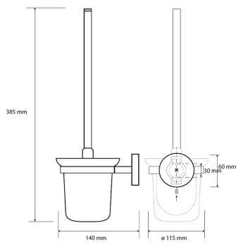 Туалетный ершик Bemeta Alfa 102413012