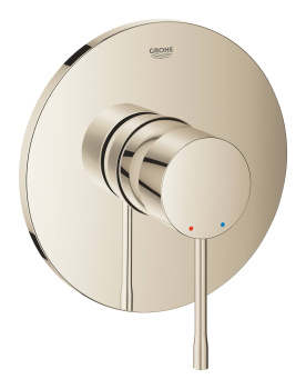 Смеситель однорычажный для душа GROHE Essence, круглая розетка, никель глянец 24057BE1