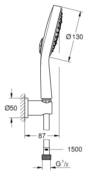 Душевой гарнитур Grohe Power&Soul Cosmopolitan 26174LS0