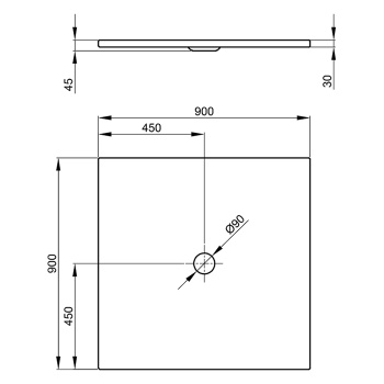 Душевой поддон Bette Floor 90х90 см 5931-000