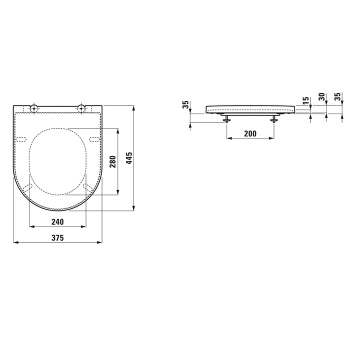 Laufen Kartell Сиденье с крышкой для унитаза, с микролифтом, съемное, цвет черный глянцевый (СО склада продаем с унитазом 8.2033.7.020.000.1)