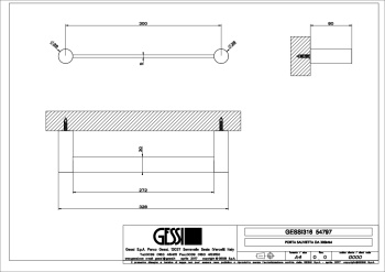 Полотенцедержатель Gessi Gessi316 54797.707 Black Metal Brushed PVD