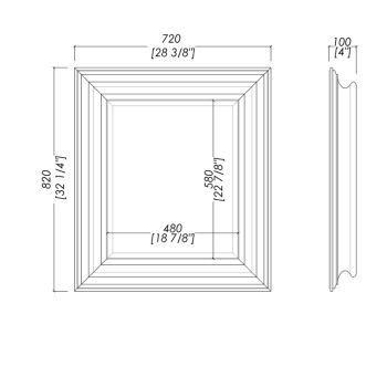 Зеркало Devon&Devon Harold 72x82 см 2SRHAROLD