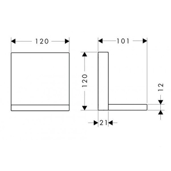 Axor ShowerHeaven Короткая полочка, подвесная, цвет: хром 40872000