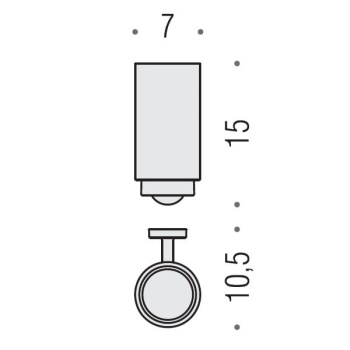 Стакан подвесной Colombo Nordic хром/матовое стекло B5202.CR-VAN