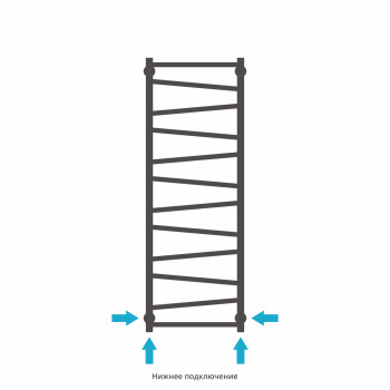 Полотенцесушитель водяной Сунержа Сирокко 1200х400 30-0253-1240 матовый белый
