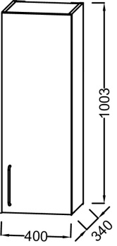 Шкаф 40 см Jacob Delafon Odeon Rive Gauche EB2571D-R7-E52, дуб табак