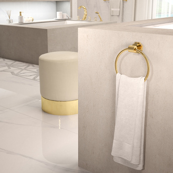 Полотенцедержатель THG Nihal Porcelaine Ivoire U2N-F30-504N soft gold