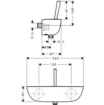Смеситель Hansgrohe PuraVida 15672400 для душа