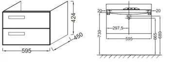 Тумба под раковину подвесная Jacob Delafon Reve EB1135-R-F26 сливовый