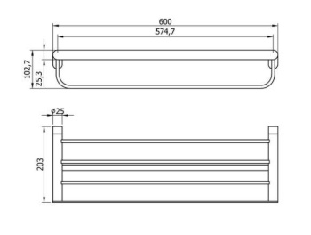 Полка для полотенец Nofer Verona черная 16843.N