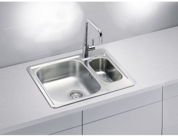 Кухонная мойка Alveus Line 50 1065676, в комплекте с сифоном сталь