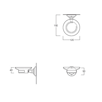 Мыльница подвесная Simas Victoria 260201br бронза/белый