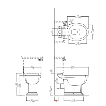 Бачок для моноблока Devon&Devon Westminster без механизма слива белый IBCBWES