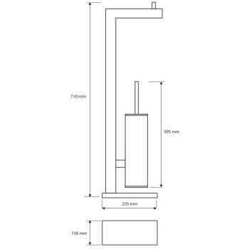 Стойка напольная с ершом и держателем бумаги Bemeta Beta 132836042