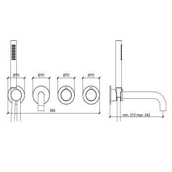 Внешняя часть для круглой внеш части. Almar, gold polished pvd E180135.GO