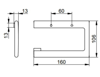 Держатель туалетной бумаги Keuco Edition 400 11562210000 нержавеющая сталь finish