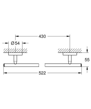 Grohe BauCosmopolitan Полотенцедержатель хром