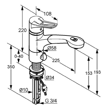 Смеситель для кухни Kludi MX 399459262, белый
