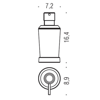 Дозатор для жидкого мыла Colombo Road настольный, хром/матовое стекло B9339.CR-VAN