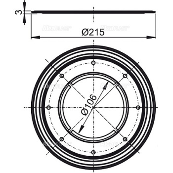 Прокладка для душевого трапа Alcaplast APV0006 165 мм
