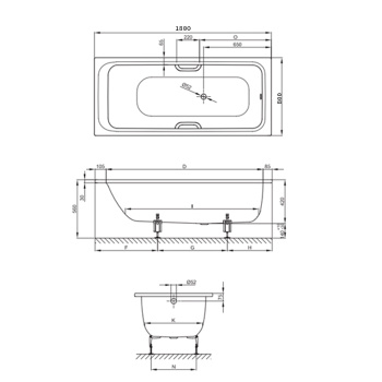 Стальная ванна Bette Select 180x80 3413-000 PLUS