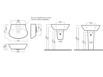 Раковина подвесная Hatria NIDO Y0R401
