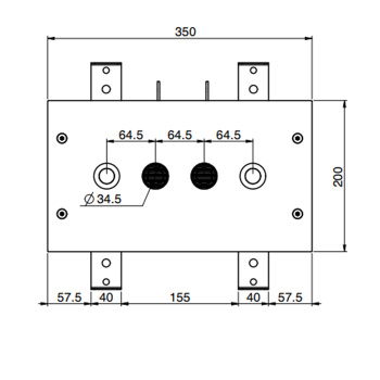 Верхний модуль Modular Fima Carlo Frattini Wellness 350х200, встраиваемый в потолок, Bluetooth, LED подсветка-хромотерапия с 8 цветами, хром F2820CR
