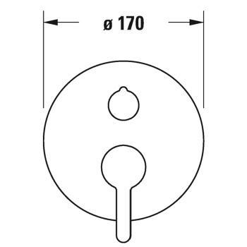 Duravit C.1 Смеситель для ванны скрытого монтажа (наружная часть круг) с перепускным клапаном, цвет: хром