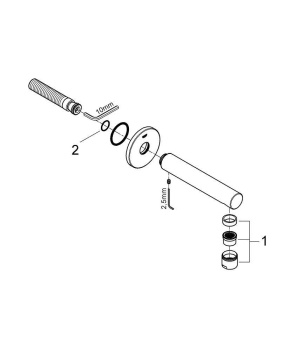 Излив Grohe Concetto 13280001 для ванны