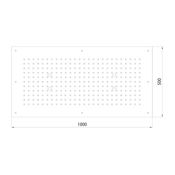 BOSSINI DREAM-XL RECTANGULAR Верхний душ 1000 x 500 мм, цвет: хром WI0375.030