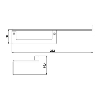 Бумагодержатель с полочкой из нержавеющей стали Almar, high brass pvd E317000.HB316